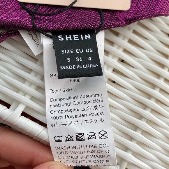 Magenta Metallic Halter Top NWT Size S - Picture 13 of 14